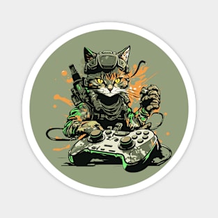Gamer Cat Magnet
